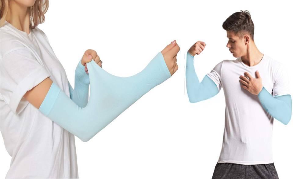 UV Protection Cooling Compression Arm Sleeves (1 Pair) - 3-in-1 Sun Guard for Outdoor Sports, Running, Cycling & Golf - UPF 50+ Breathable Athletic Arm Sleeves for Men & Women