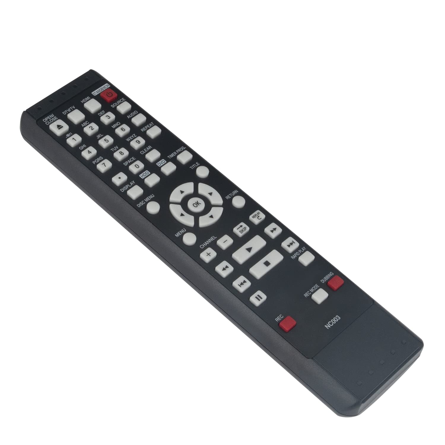 Replacement Remote Control for MAGNAVOX DVD Recorder MDR515H/F7 MDR533H/F7 MDR535H/F7 MDR537H/F7 MDR557H/F7 DVD/HDD Player - Perfect for Home Entertainment & Media Playback