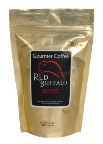 Premium Red Buffalo Swiss Chocolate Almond Coffee - Whole Bean, 1lb Bag | Gourmet Coffee for Home Brewing, Office Use & Gift Giving