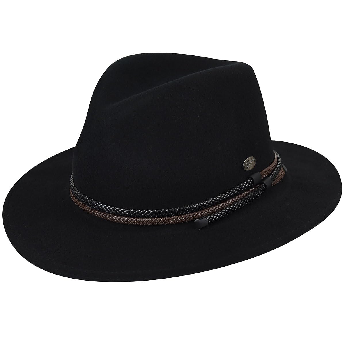Bailey of Hollywood Nelles Fedora Hat for Men & Women – Vintage Style Wide Brim Wool Felt Hat for Outdoor, Travel, and Casual Wear