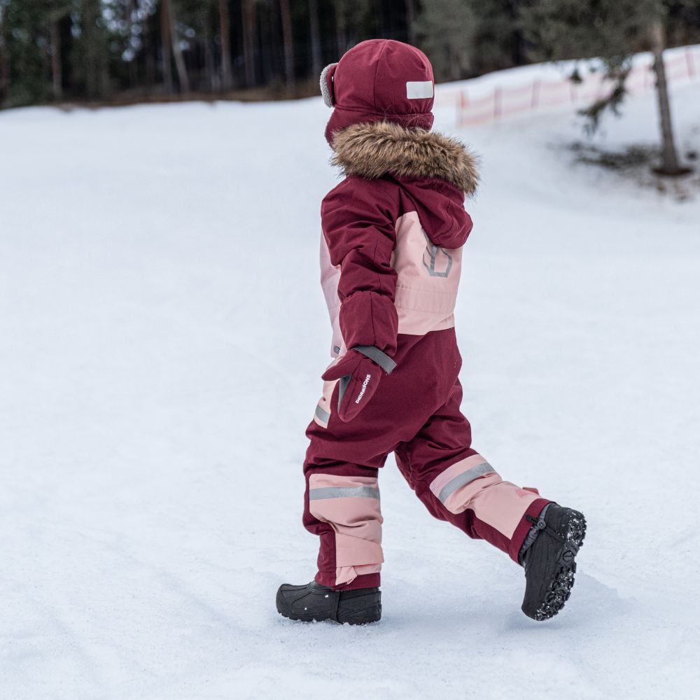 Didriksons Bjarven III Kids Snowsuit - Waterproof Winter Jacket & Pants Set for Boys & Girls, Dusty Pink - Perfect for Snow Play, Skiing & Outdoor Activities
