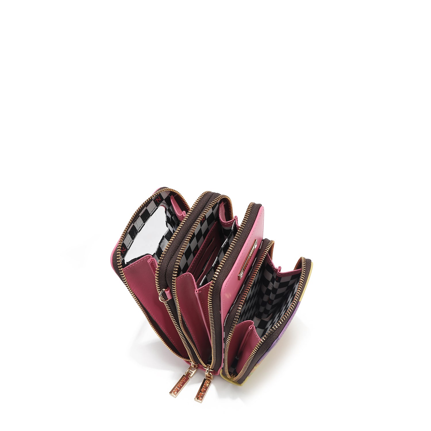 Multi-Zip Crossbody Phone Case - Secure & Stylish for Travel, Shopping, and Everyday Use