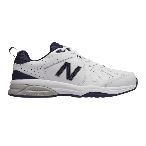New Balance Men's 624V5 White/Navy Wide Width (2E) Running Shoes for Walking, Gym & Everyday Comfort