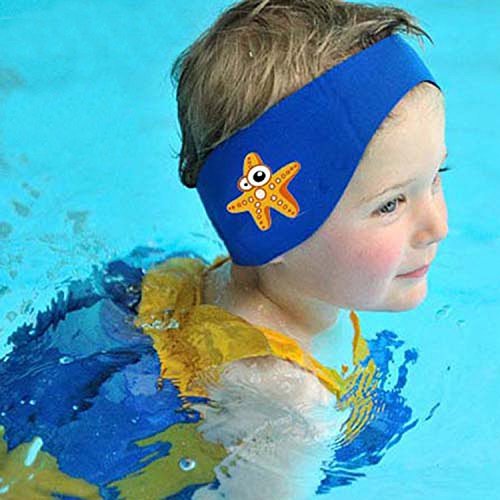 SUIEK Waterproof Swimming Headband for Women & Men - Adjustable Silicone Head Wrap with Free Earplugs - Ideal for Swimming, Surfing, and Water Sports