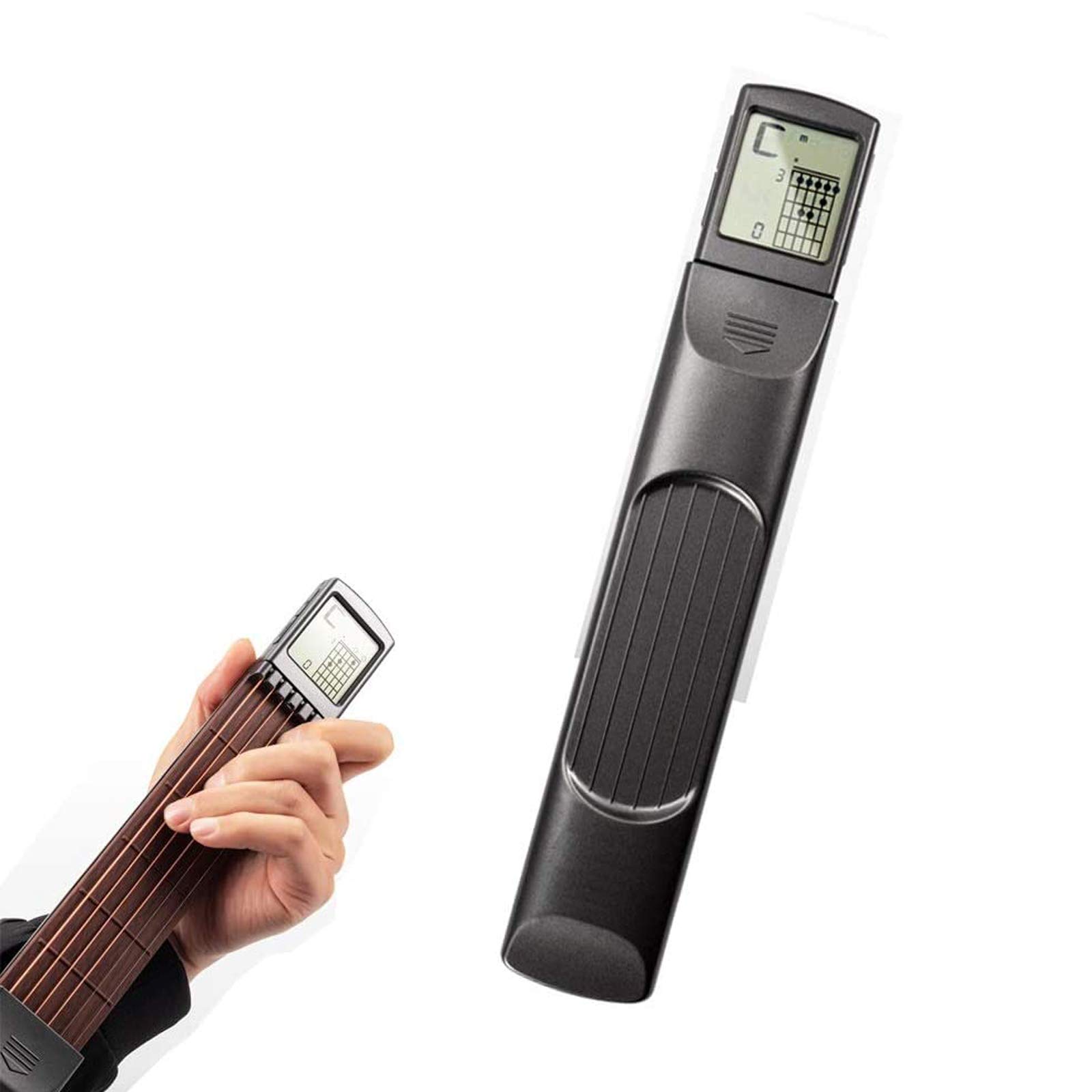Portable Pocket Guitar Chord Trainer with LCD Screen - Compact Guitar Practice Tool for Beginners & Professionals - Perfect for Home, Office & Travel Use