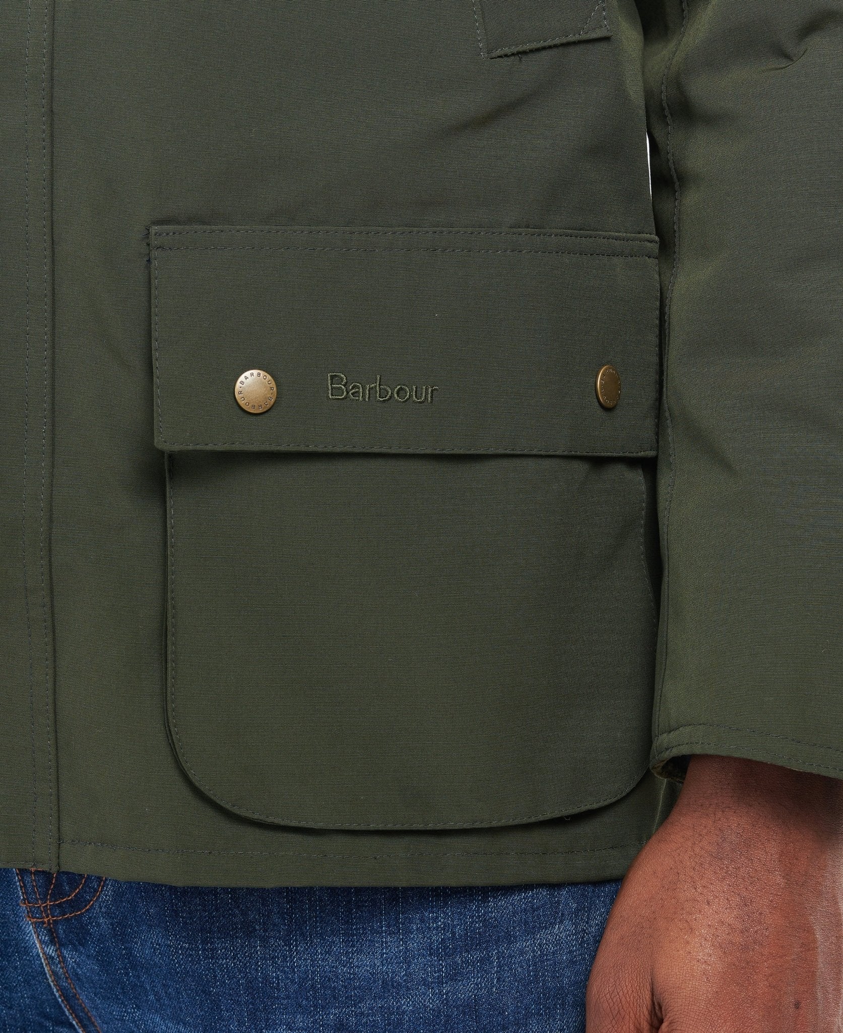 BARBOUR Waterproof Ashby Jacket for Men - Classic Waxed Cotton Outdoor Coat in Sage Green | Rainproof Windbreaker for Hiking, Camping & Urban Commute