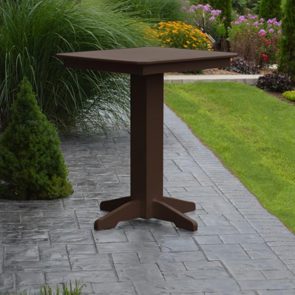 Eco-Friendly Recycled Plastic Square Bar Table - Durable Outdoor & Indoor Patio Furniture for Restaurants, Cafes, and Home Decoration