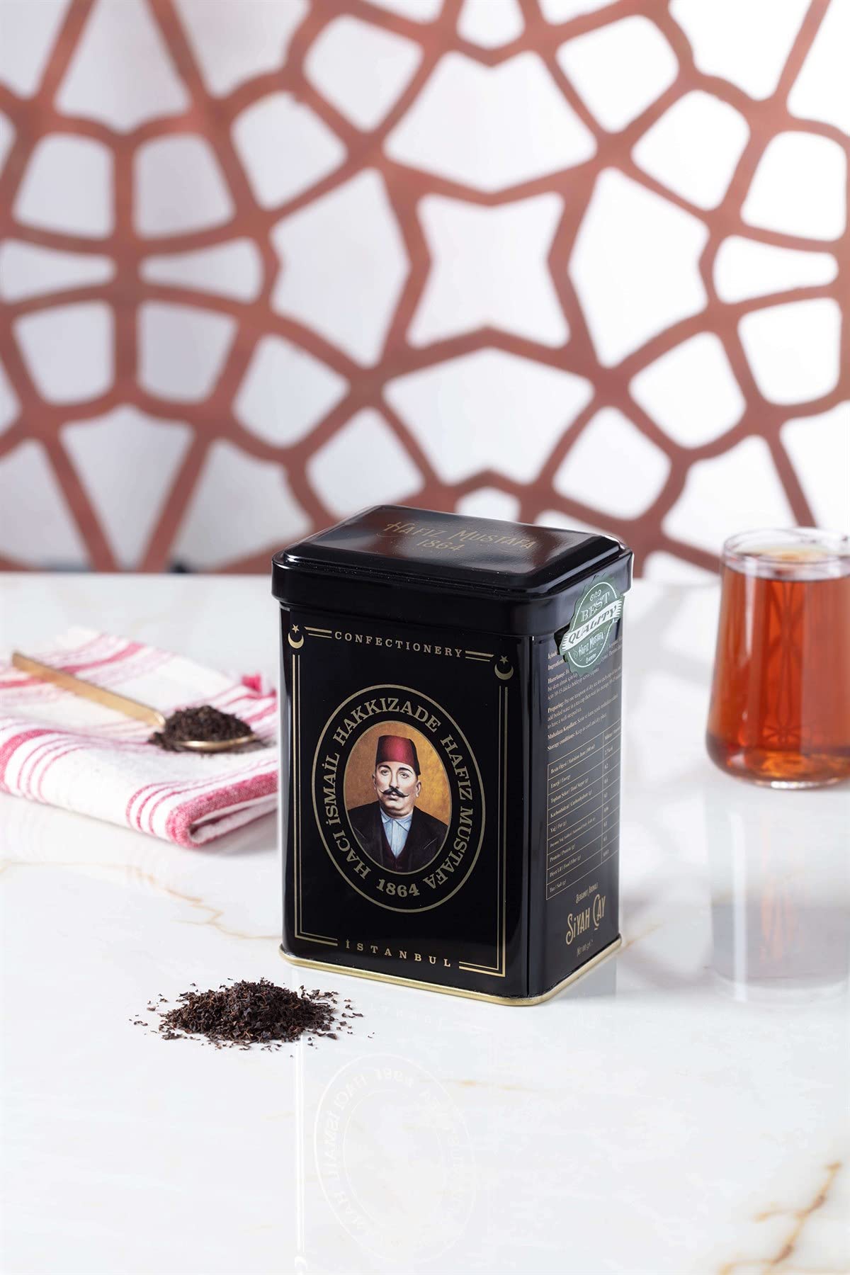 Premium Hafiz Mustafa 1864 Istanbul Turkish Black Tea with Authentic Anatolian Bergamot Flavor - Perfect Gift for Birthday, Christmas & Special Occasions - Enjoy as Afternoon Tea or Refreshing Iced Beverage
