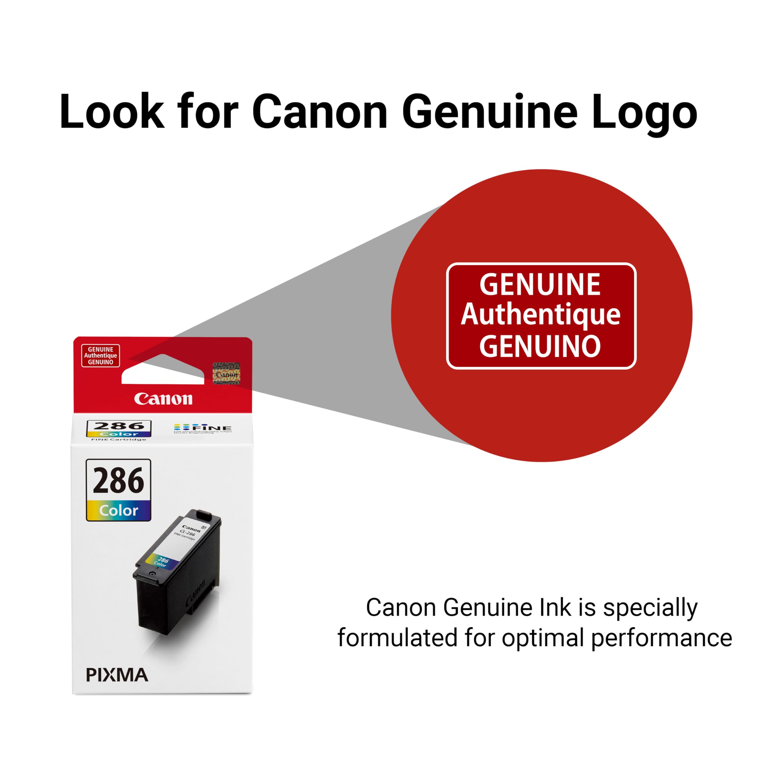 Genuine Canon CL-286 Color Ink Cartridge - Compatible with TR7820, TS7720 & TS7722 Printers - High-Quality Photo & Document Printing for Home & Office Use
