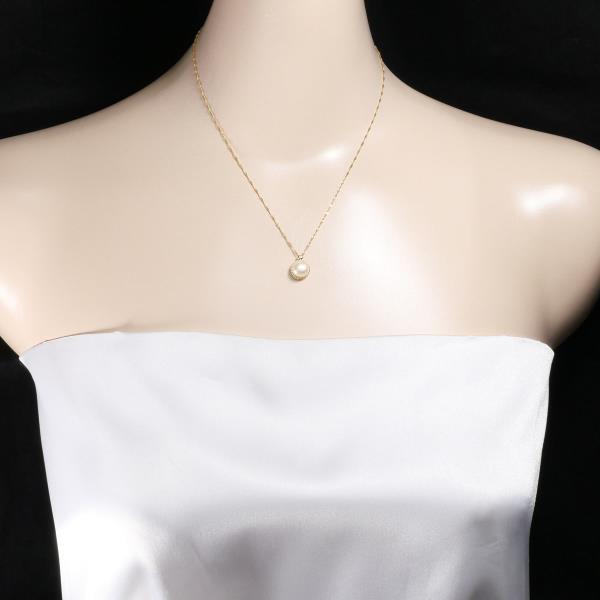 18K Yellow Gold Pearl Necklace for Women - Elegant Pearl Jewelry Gift for Birthday, Anniversary & Wedding - Perfect for Formal Events & Special Occasions