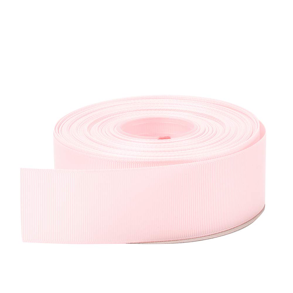 1.5 Inch Light Pink Grosgrain Ribbon - 25 Yards Per Roll for DIY Crafts, Bow Making, Wreaths, Gift Wrapping, Hair Accessories & Wedding Decorations - Perfect for Baby Showers, Bridal Parties and Home Decor Projects