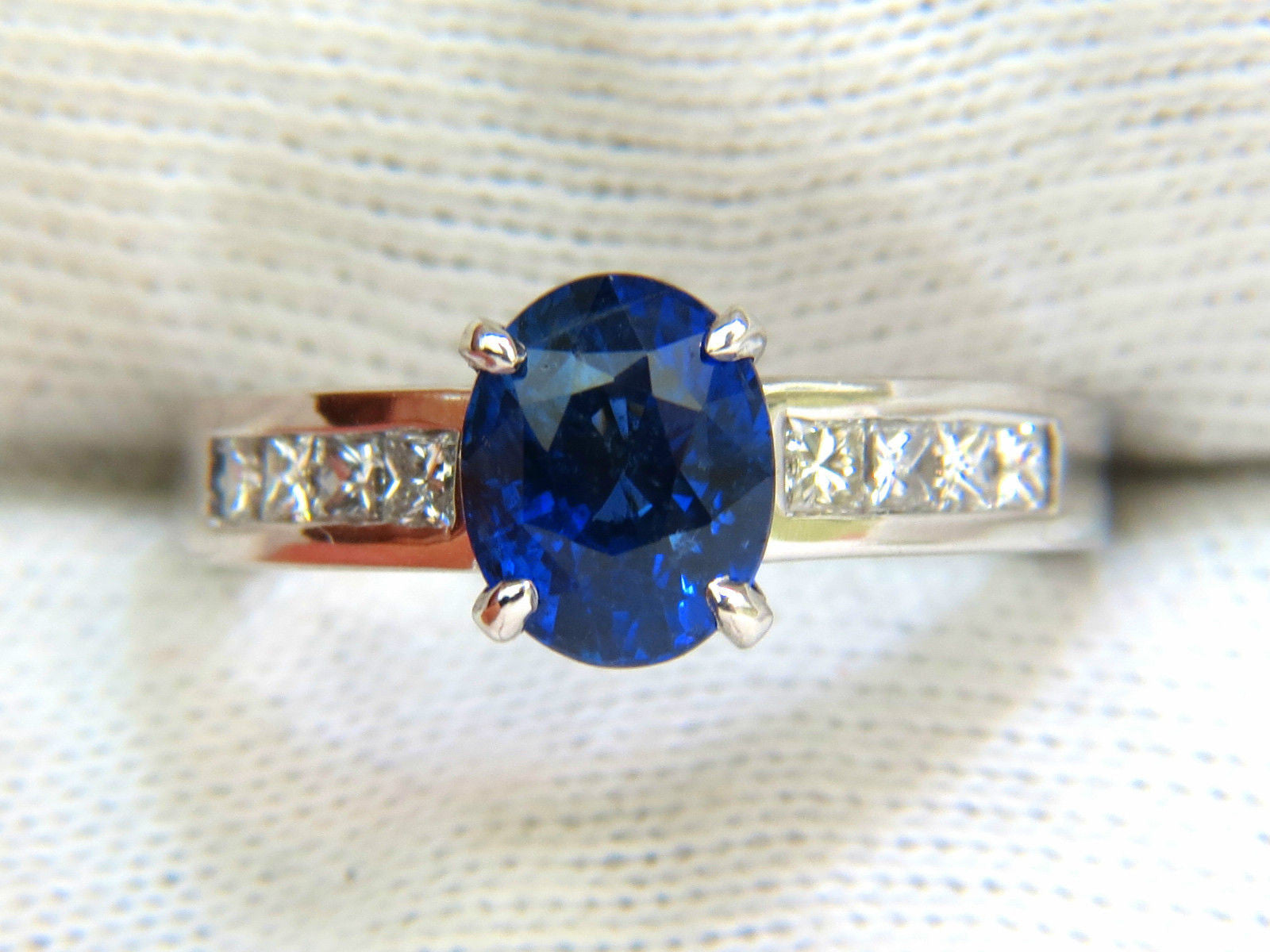 2.97CT GIA Certified Natural Blue Sapphire Diamond Ring in 14K Gold - Unheated & No Heat Treatment - Perfect for Engagement, Wedding & Anniversary Gifts