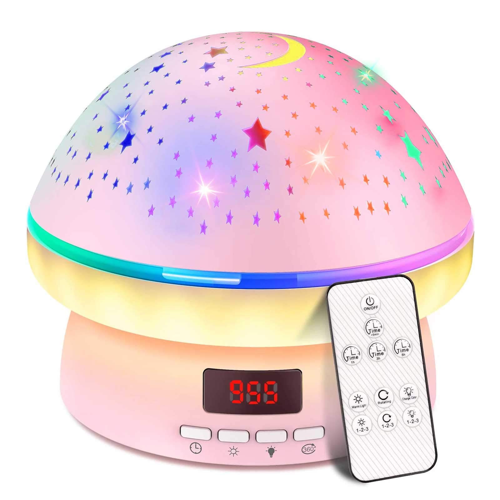 Timer Rotation Star Night Light Projector - Twinkle Galaxy Lights for Kids 3-9 Years Old | Perfect Christmas & Birthday Gift for Girls and Boys | Bedroom Decor, Nursery Nightlight, Sleep Aid for Children