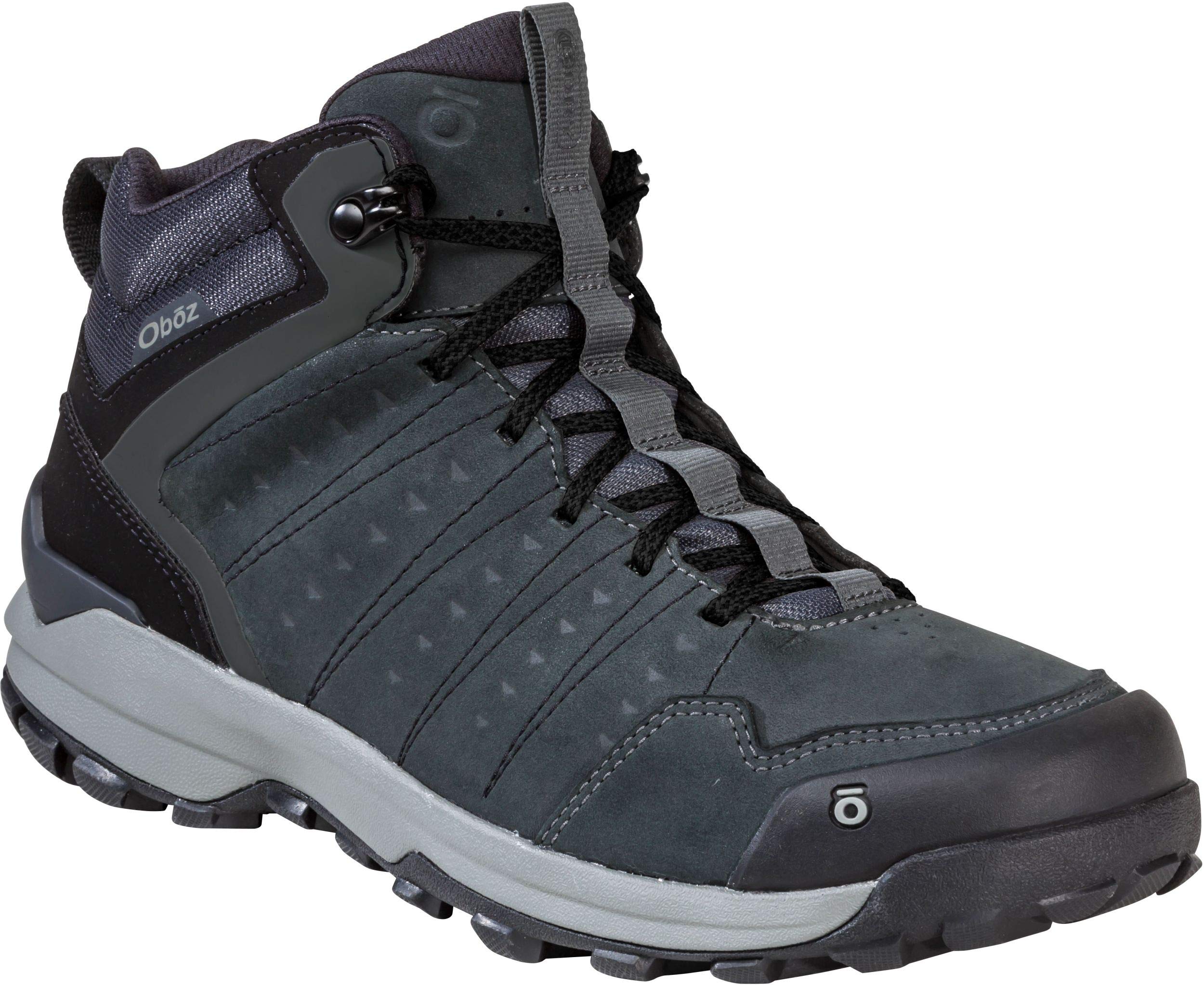 Oboz Sypes Mid Leather B-Dry Waterproof Hiking Boots for Men - Durable Outdoor Trekking Shoes for Mountain Trails & Backpacking Adventures