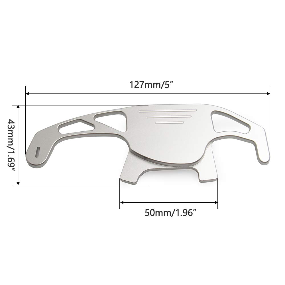 Aluminum Paddle Shifters for VW Golf MK7 GTI R R-line Scirocco 2014-2019 - Silver Steering Wheel Shifter Extensions | Upgrade Your Driving Experience for Sporty & Performance Cars