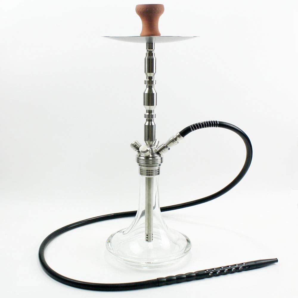 Premium MHYT Shisha Hookah Set - Complete 68cm Tall Glass Hookah with Stainless Steel Pipe, Clay Bowls & Hose | Portable Hookah Kit for Big Clouds | Perfect for Home Parties, Lounges & Outdoor Gatherings