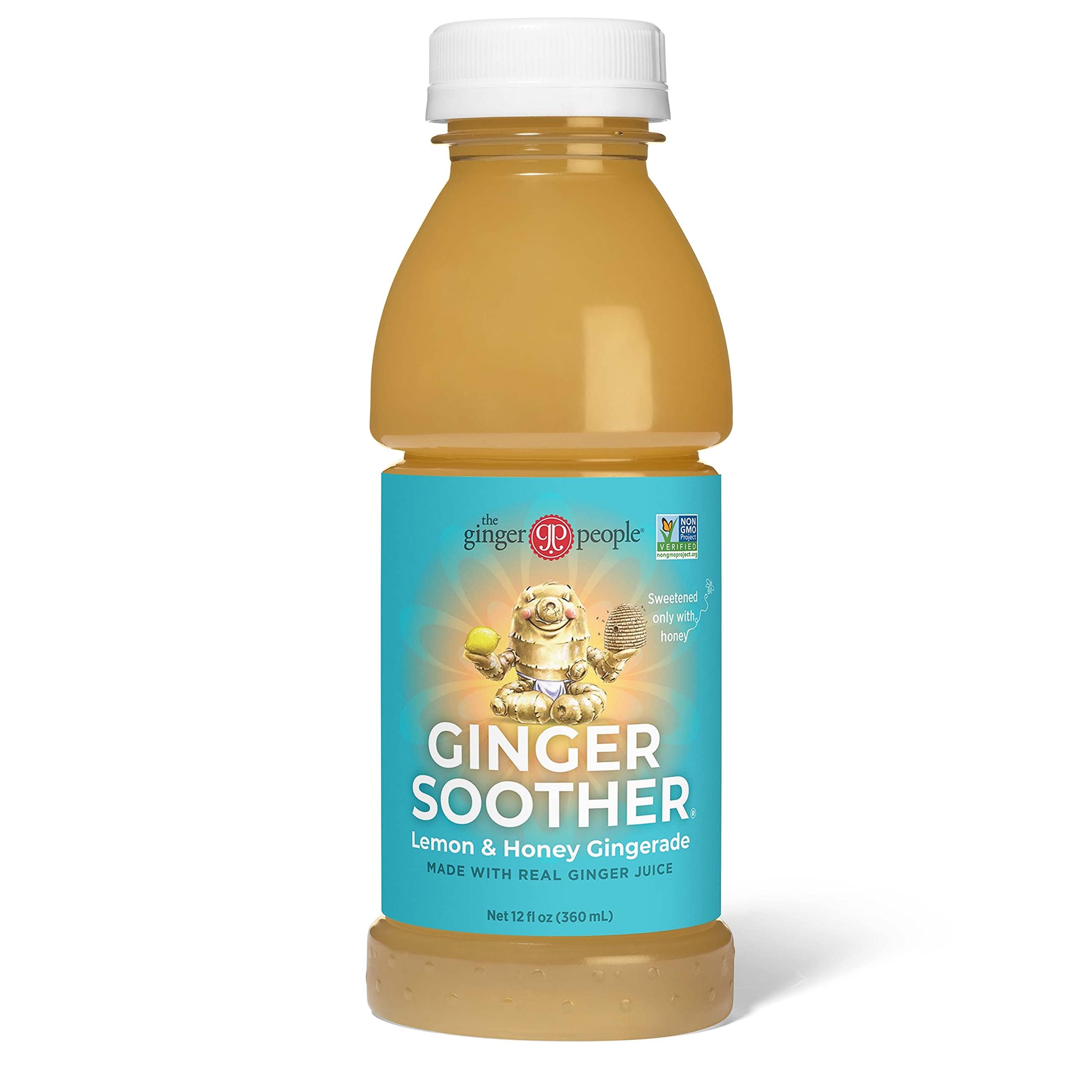 Organic Ginger Soother with Lemon & Honey - 288 Fl Oz (Pack of 24) - Immune Support, Digestive Aid & Cold Relief - Perfect for Tea, Smoothies & Wellness Drinks