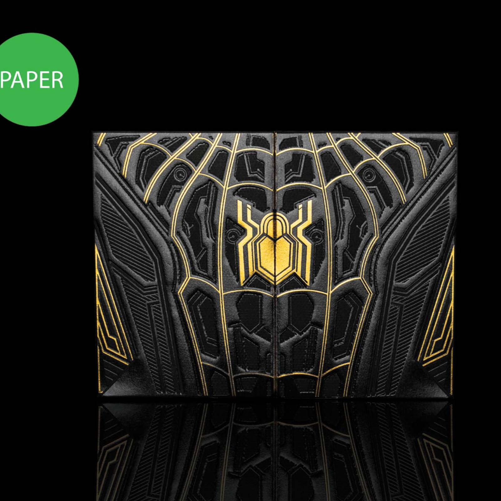 Spider-Man Playing Cards - Black & Gold Premium Paper Edition | Superhero-Themed Deck for Collectors, Poker, Magic Tricks & Game Nights