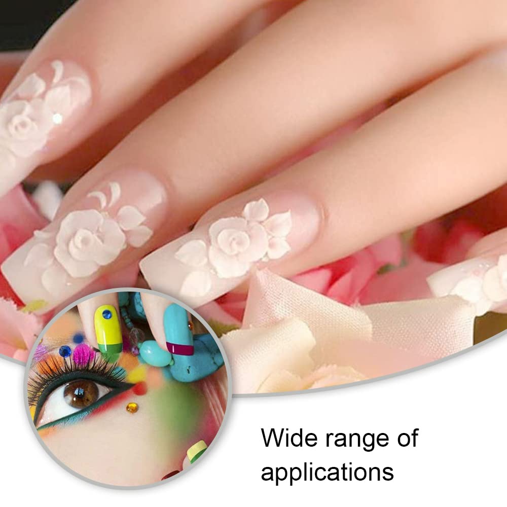 5 Pcs Rhinestone Nail Art Tools Set - Silicone Sculpture Pens & Polish Brushes for Professional Salon & DIY Nail Designs | Perfect for Gel, Acrylic Nails & 3D Nail Art