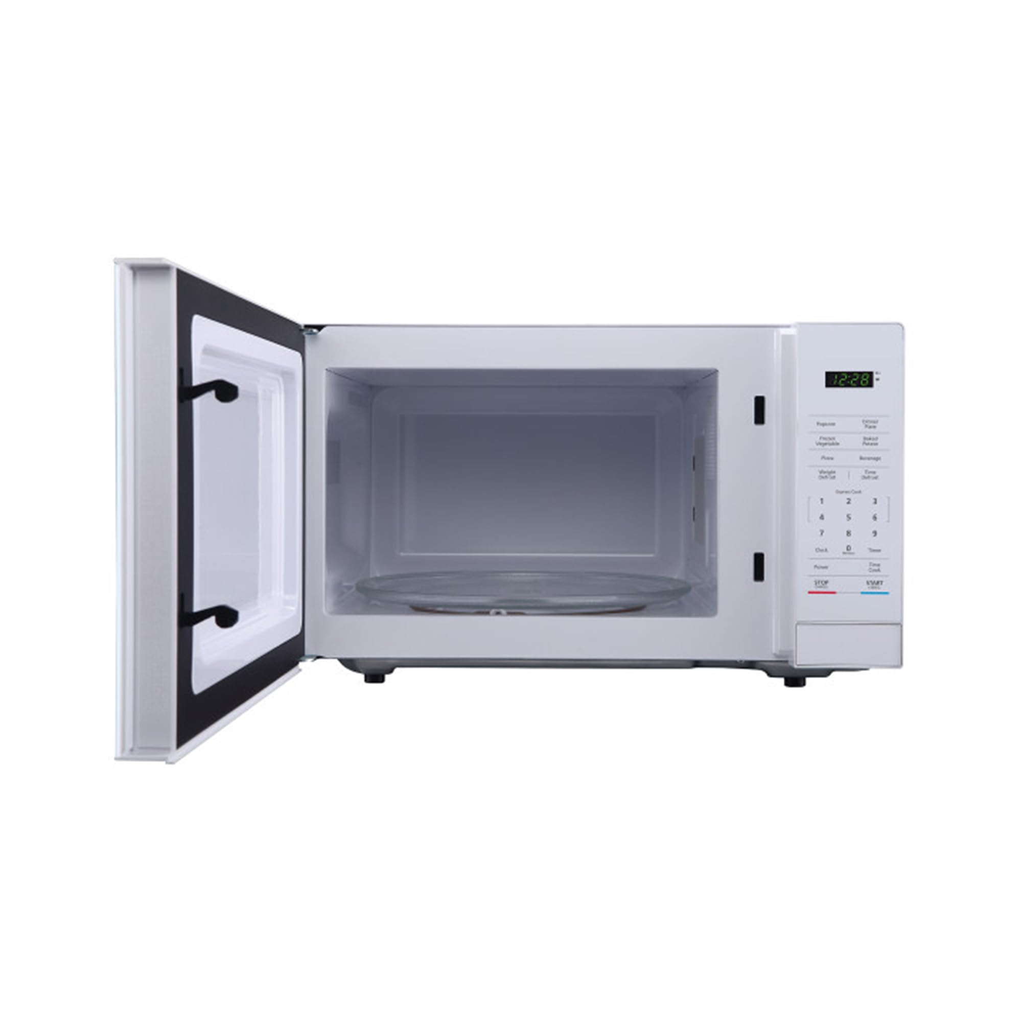 Magic Chef 1000W Compact Countertop Microwave Oven - 1.1 Cu Ft Small White Microwave for Dorm, Office & Kitchen - Fast Cooking & Reheating