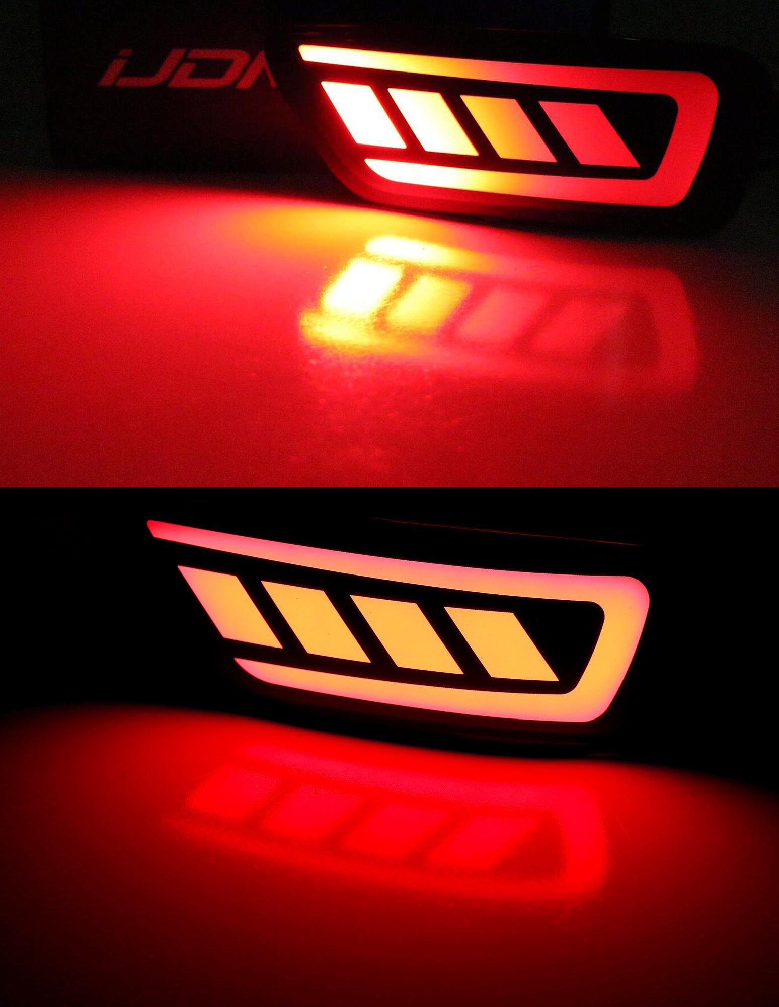 Dark Red LED Rear Bumper Reflector Lights for Jeep WK2 Grand Cherokee 2011-2022 - Enhanced Safety & Style for Night Driving & Off-Road Adventures