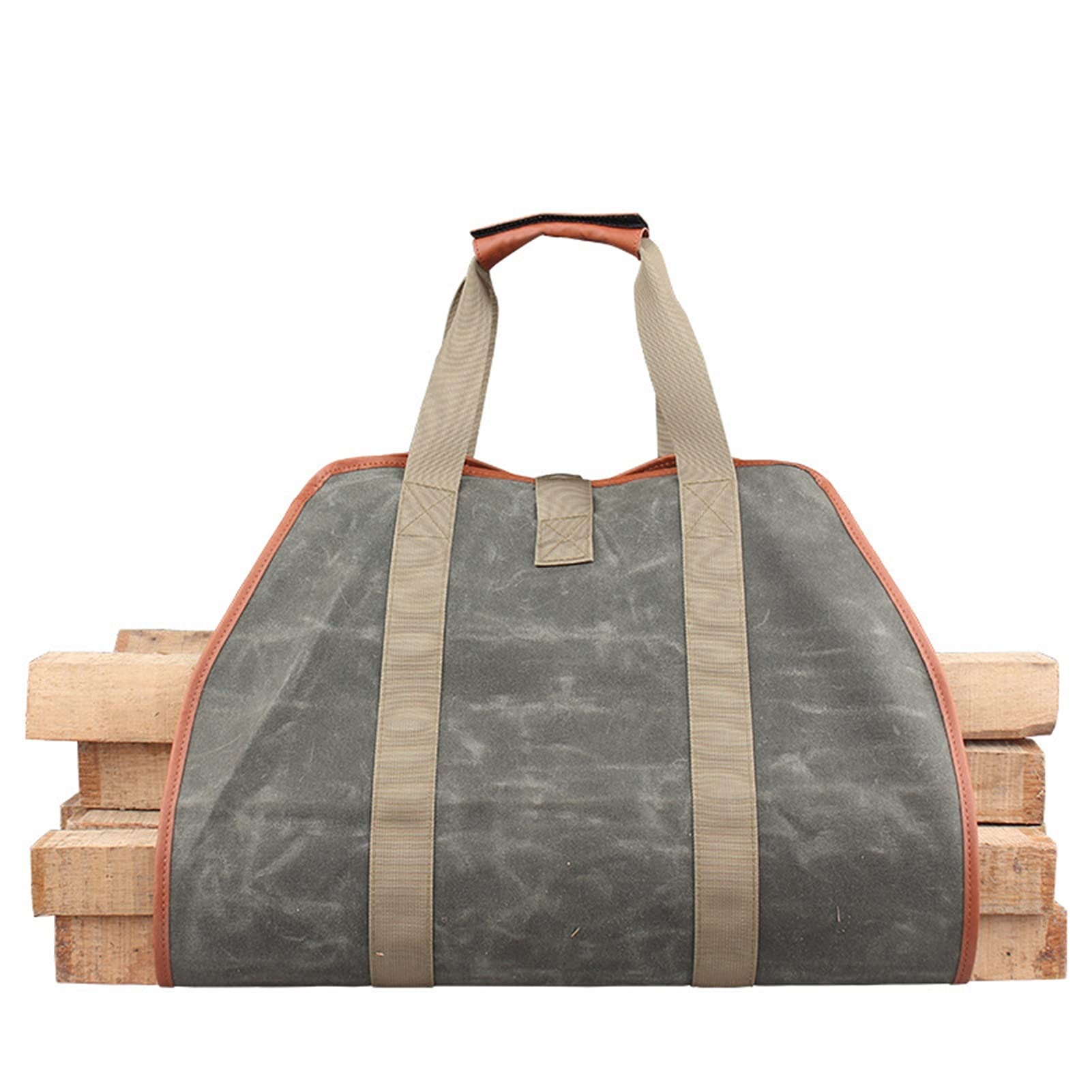 Premium Canvas Firewood Carrier Bag - Heavy Duty Firewood Rack & Log Holder for Camping, Picnics, and Outdoor Fireplaces | Portable Wood Storage Solution for Backyard, Patio, and RV Trips