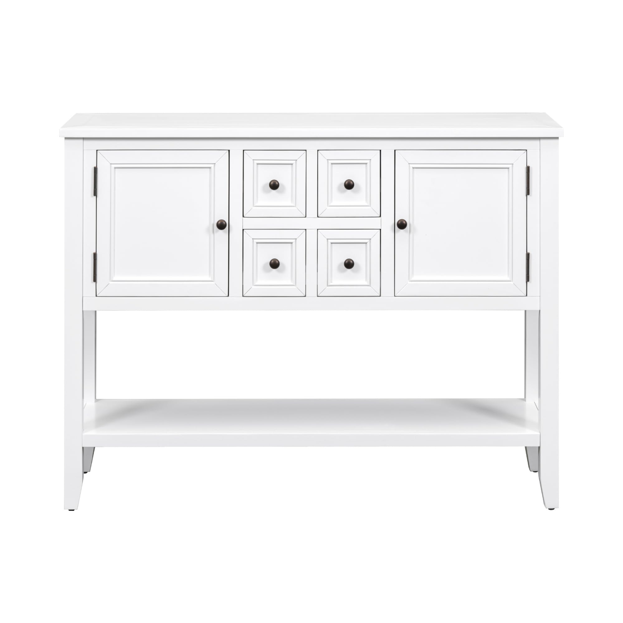 Merax Rustic White Sideboard Buffet Cabinet with Storage - Farmhouse Console Table for Dining Room, Living Room & Entryway Organization