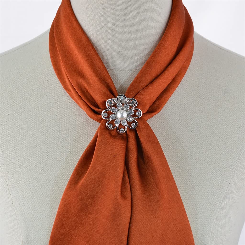 Elegant WALNUTA Hollow Brooch Scarf Buckle - Silk Scarf Fastener Jewelry Accessory for Women (One Size, Color B) - Perfect for Office, Party & Special Occasions