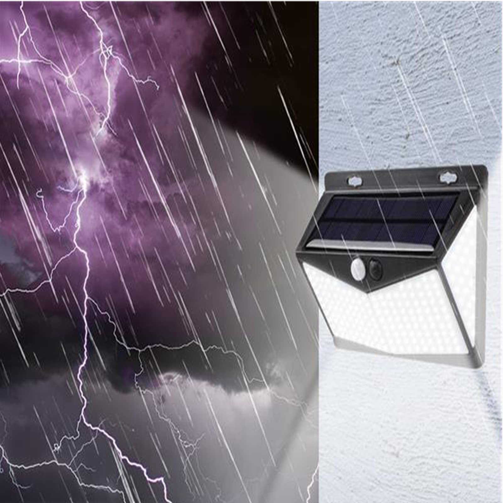 208 LED Solar Motion Sensor Outdoor Lights - 3 Lighting Modes, IP65 Waterproof, Ultra-Bright Wireless Security Wall Light for Garden, Fence, Patio, Backyard, Stairs (2 Pack) - Perfect for Nighttime Safety and Landscape Lighting