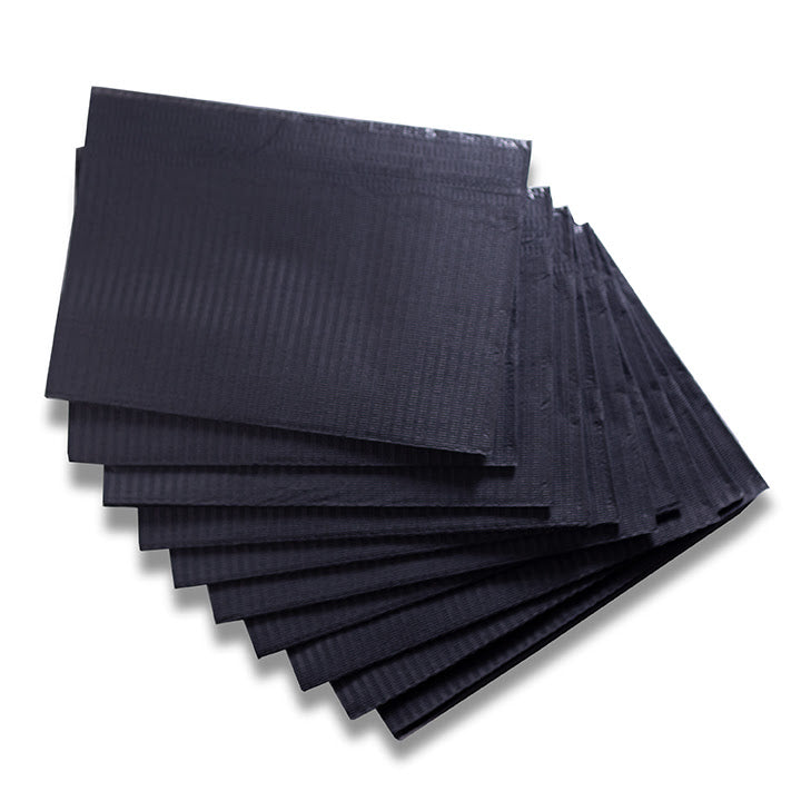 Premium Black Lap Cloths - 500/Case - Soft & Durable Restaurant & Salon Napkins for Professional Use