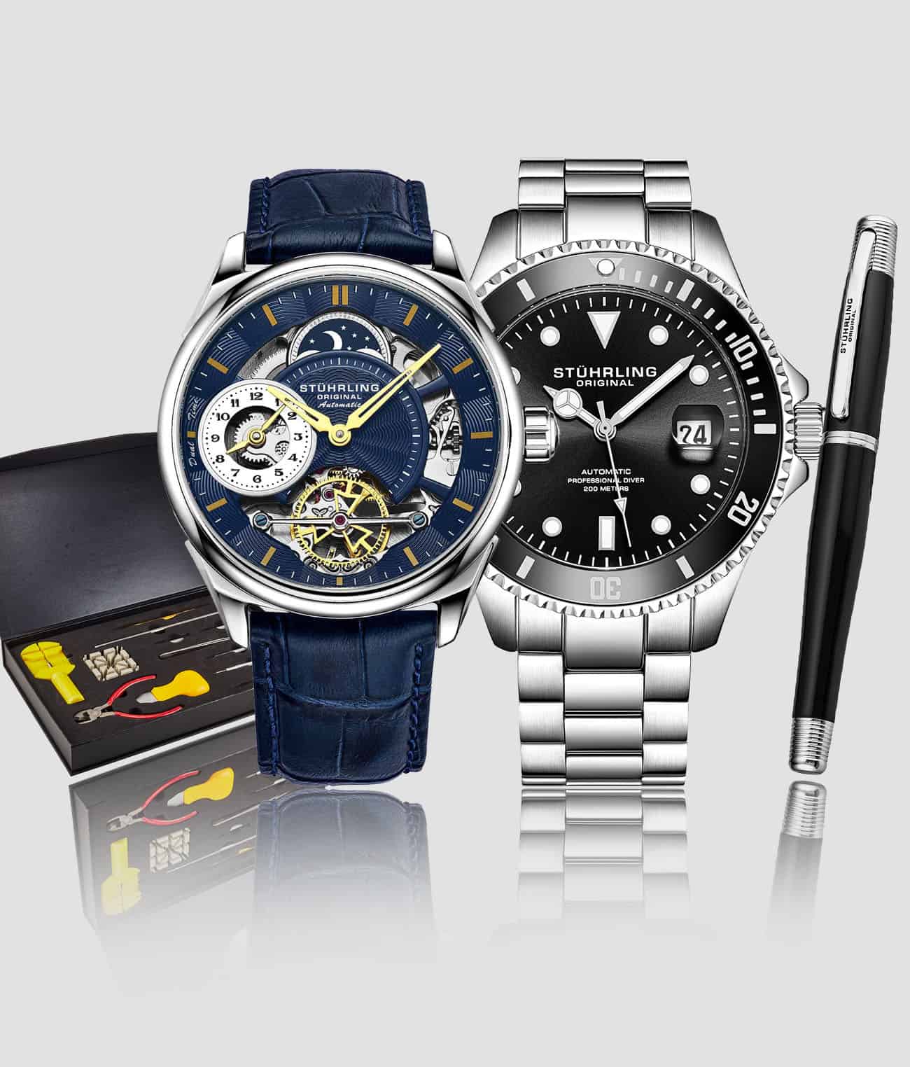 Presidia 943A.02 Watch Repair Tool Kit, Regatta 792.01 Signature Pen & Watch Accessories Set - Professional Watch Maintenance Tools for Watchmakers & Enthusiasts | Perfect for Watch Repair, Jewelry Making & DIY Projects