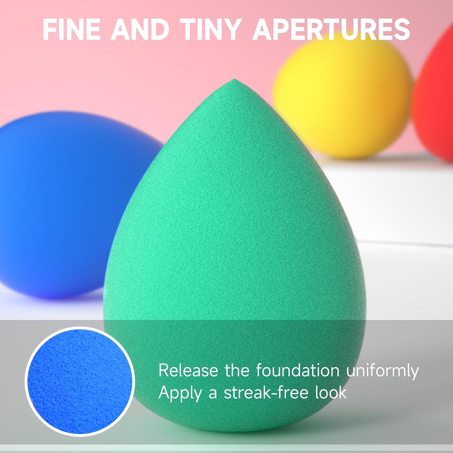 FACEMADE 6 Pcs Makeup Sponges Set - Latex Free Beauty Blenders for Liquid Foundation & Concealer - Multiple Colors - Perfect for Flawless Makeup Application & Blending