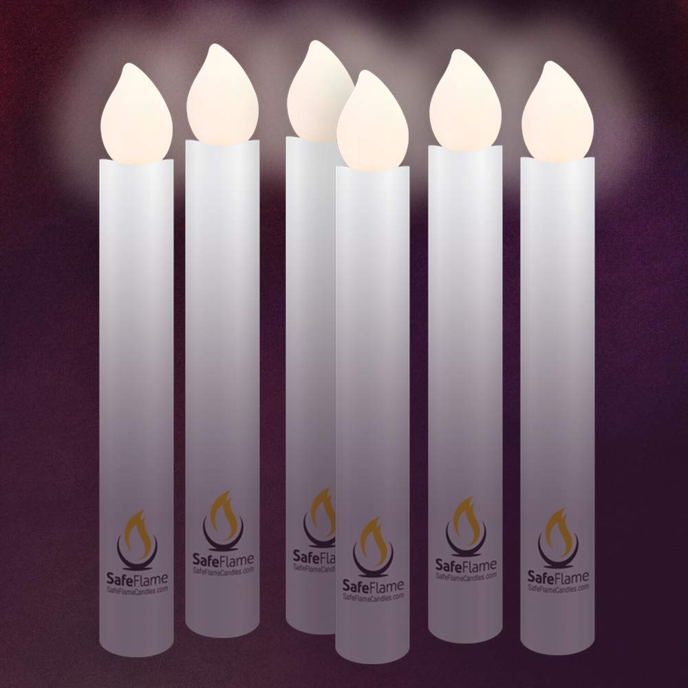 SafeFlame Hand Held LED Candles - 25 Pack Warm White Flameless Candles with Batteries Included - Easy On/Off Switch for Safe Candlelight Service - Perfect for Weddings, Church Events, Memorials & Home Decor - Ideal for Romantic Dinners, Holiday Decorations and Special Occasions