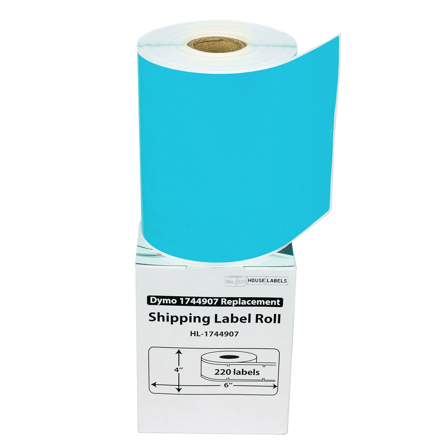 HOUSELABELS Compatible DYMO 1744907 4XL Blue Shipping Labels (4