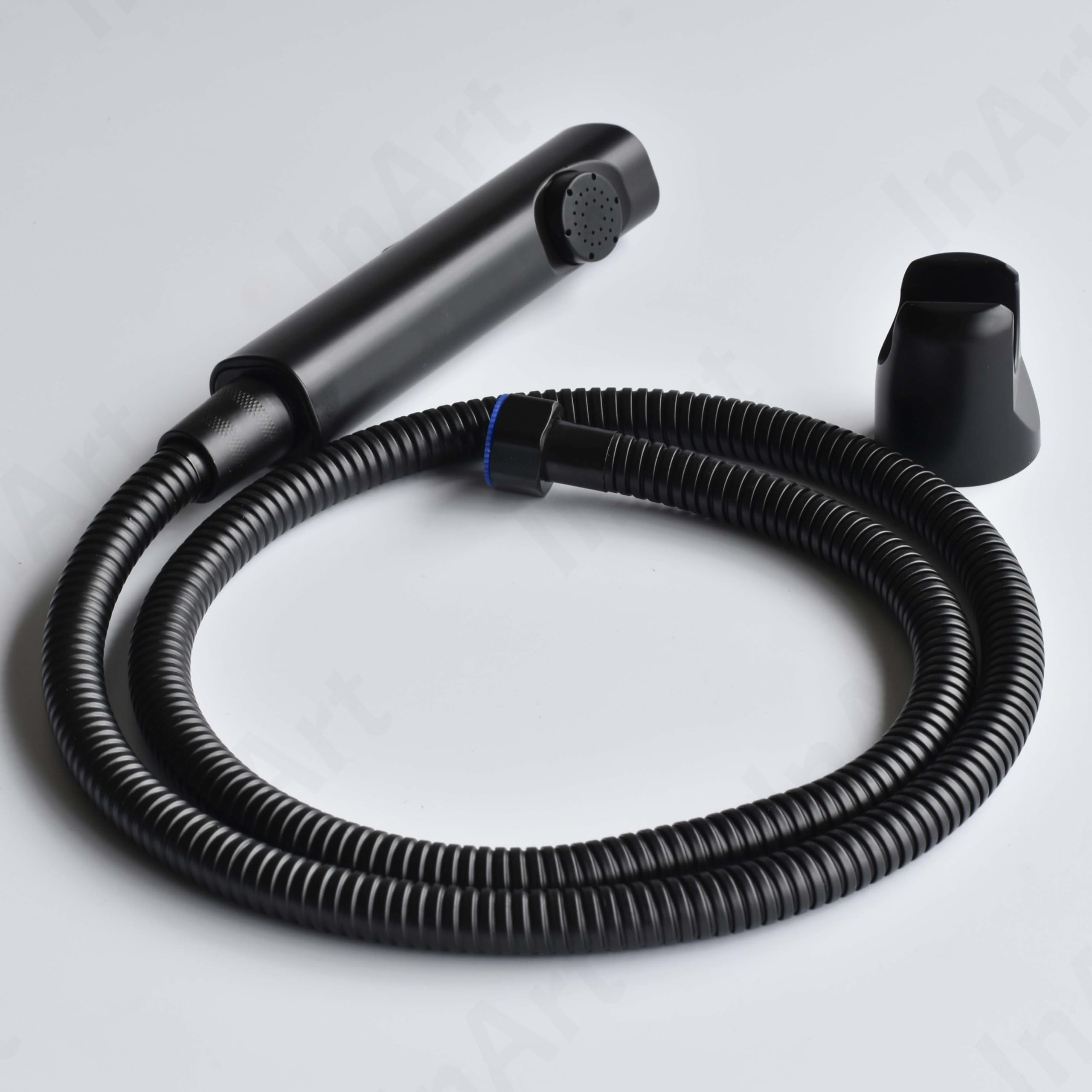 Premium Black Matte Wall-Mounted Bidet Sprayer for Western Toilets - High Pressure Bathroom Faucet Jet with 1.2M Hose & Installation Kit - Perfect for Toilet Cleaning, Baby Care, and Personal Hygiene