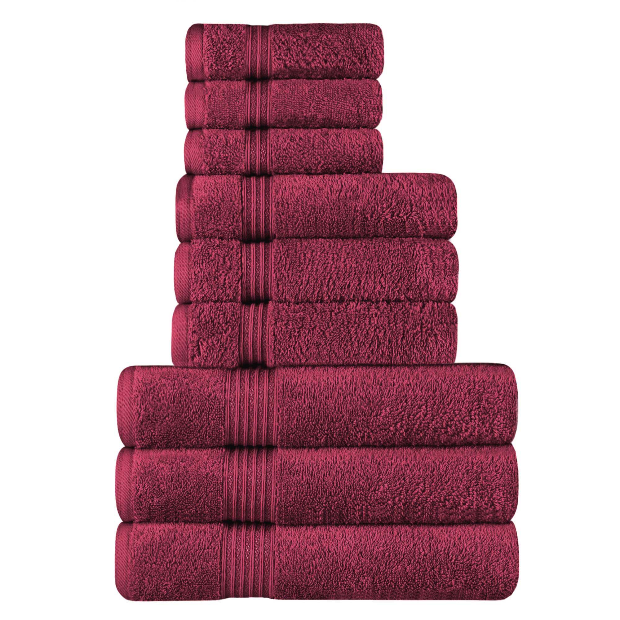 Premium Egyptian Cotton 9-Piece Bath Towel Set - Ultra Soft, Highly Absorbent, Quick-Drying - Perfect for Spa, Bathroom & Luxury Home Use
