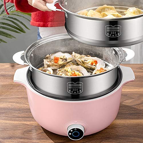 **Large Capacity Air Fryer & Electric Steamer - Stainless Steel Hot Pot Cooker for Healthy Frying & Steaming | Perfect for Family Dinners, Meal Prep & Party Cooking**