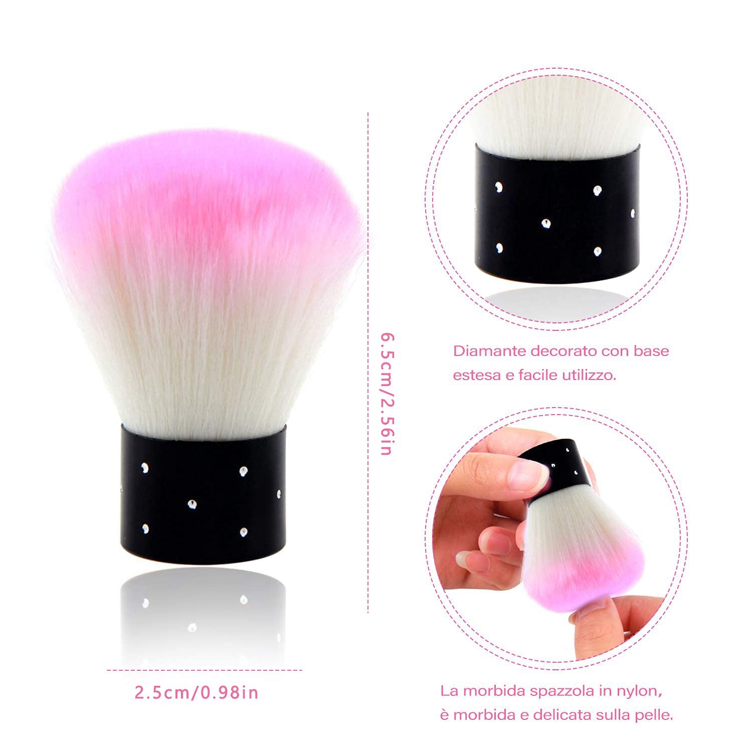 BOLT BEE 4-in-1 Nail Art Kit with Acetone Empty Bottle, Dusting Brush, Nail Pusher & Cuticle Cutter - Professional Manicure Pedicure Tools for Home & Salon Use