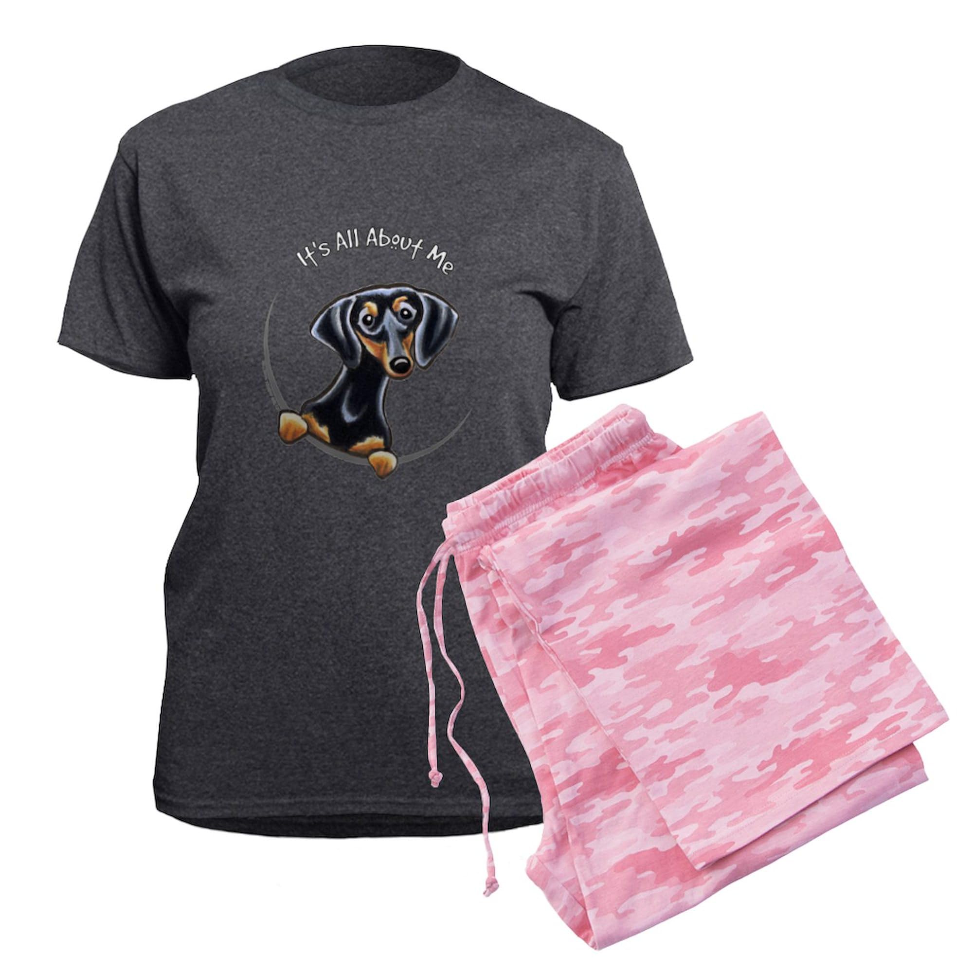 Black & Tan Dachshund Lover Women's Charcoal Pajama Set - Cozy Novelty Sleepwear for Dog Lovers - Perfect for Lounge, Sleepovers & Dachshund-Themed Gifts