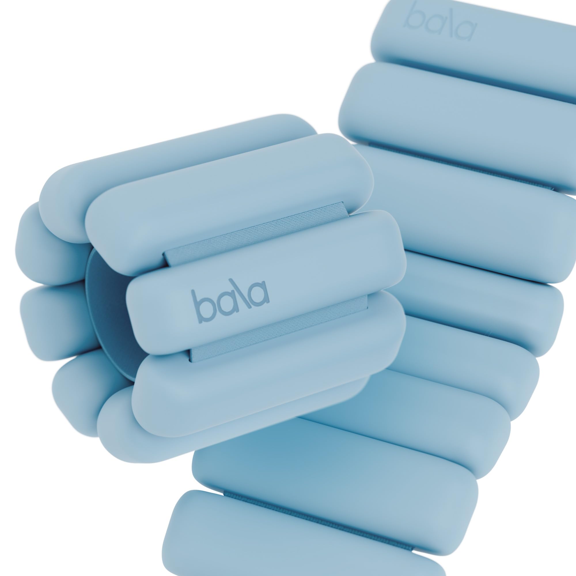 Bala Bangles Adjustable Silicone Wrist & Ankle Weights for Women & Men - 1lb/2lb Wearable Arm & Leg Weights for Gym, Yoga, Pilates, Cardio & Strength Training - Perfect for Home Workouts, Walking & Fitness Enthusiasts