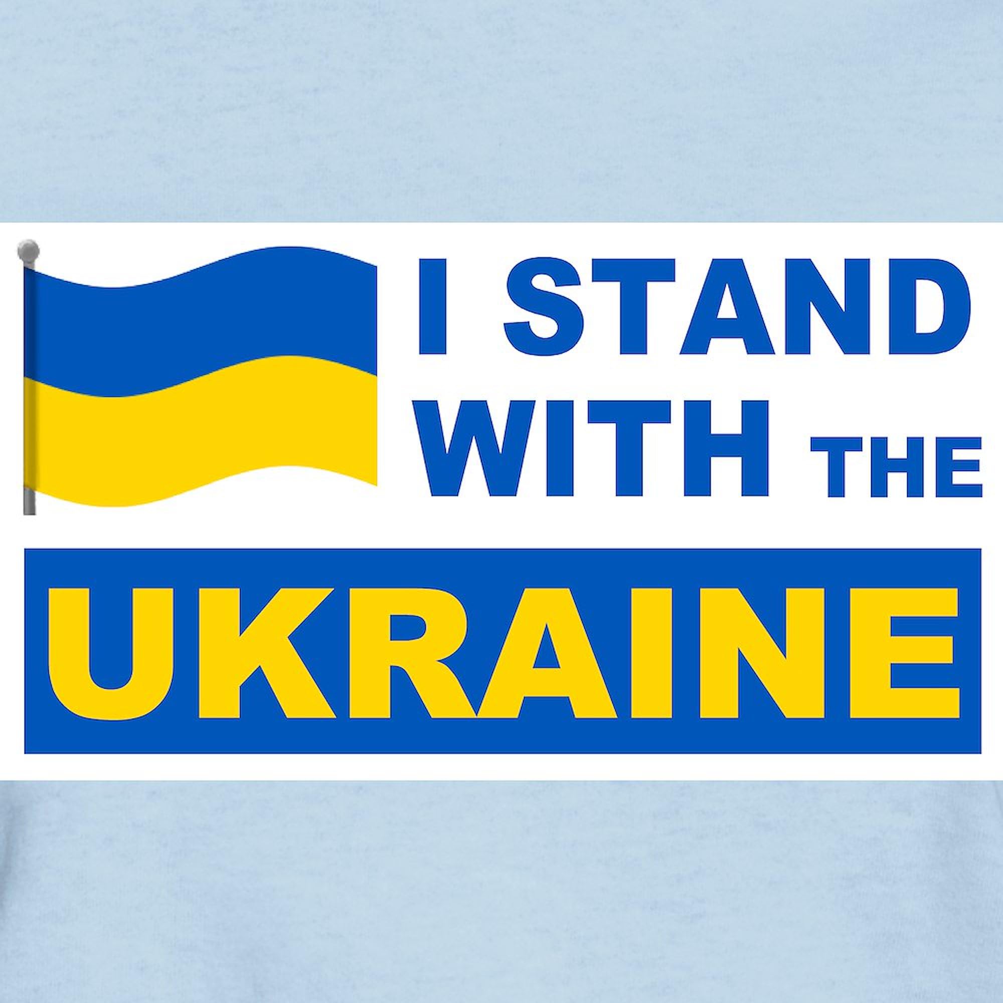 I Stand with Ukraine Women's Cotton Crew Neck T-Shirt | CafePress | Casual Wear & Support Ukraine