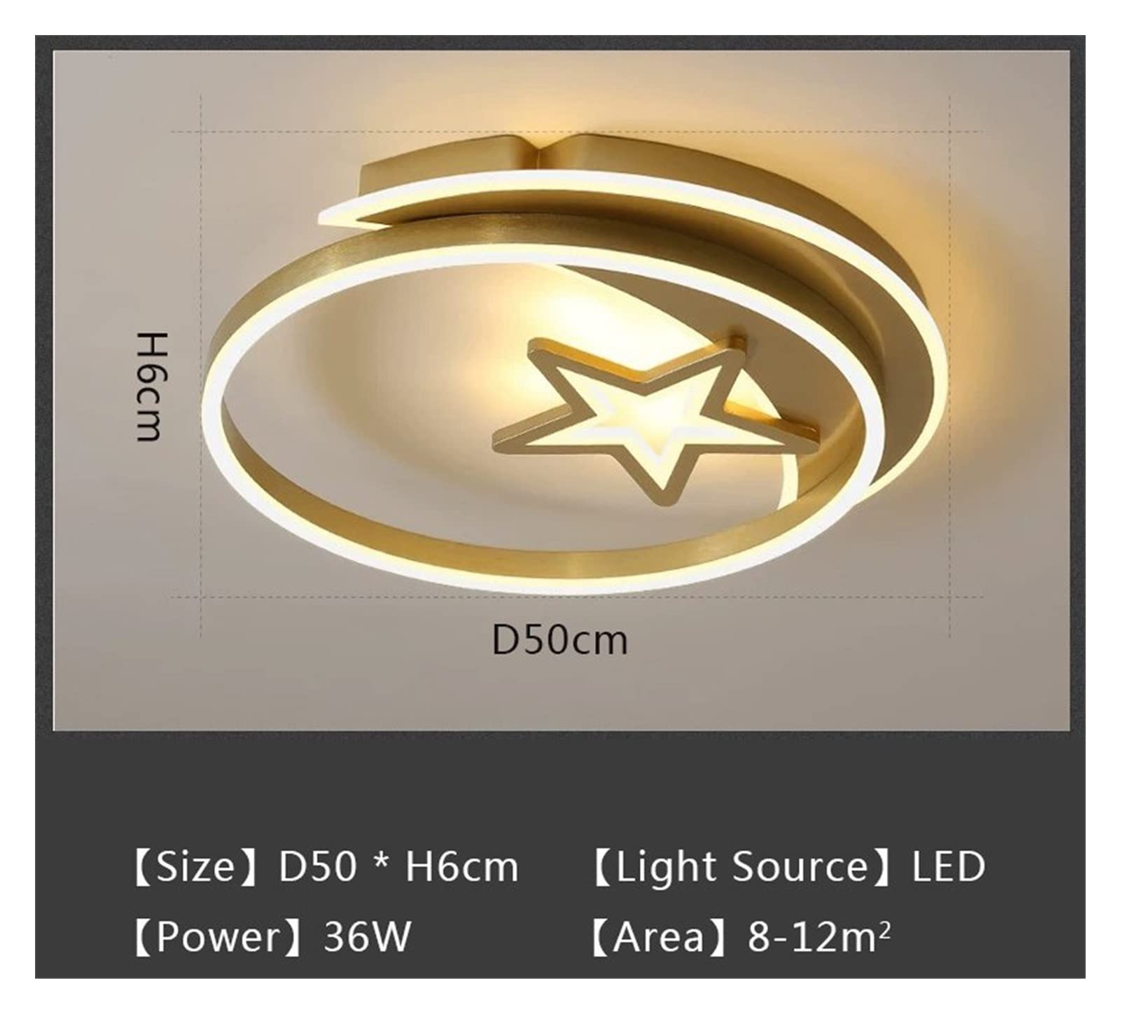 Modern Gold LED Chandelier - Dimmable Ceiling Light Fixture with Remote Control for Bedroom, Living Room & Kitchen | Energy Saving Aluminum Design | Perfect for Kids Room, Dining Area & Home Decor