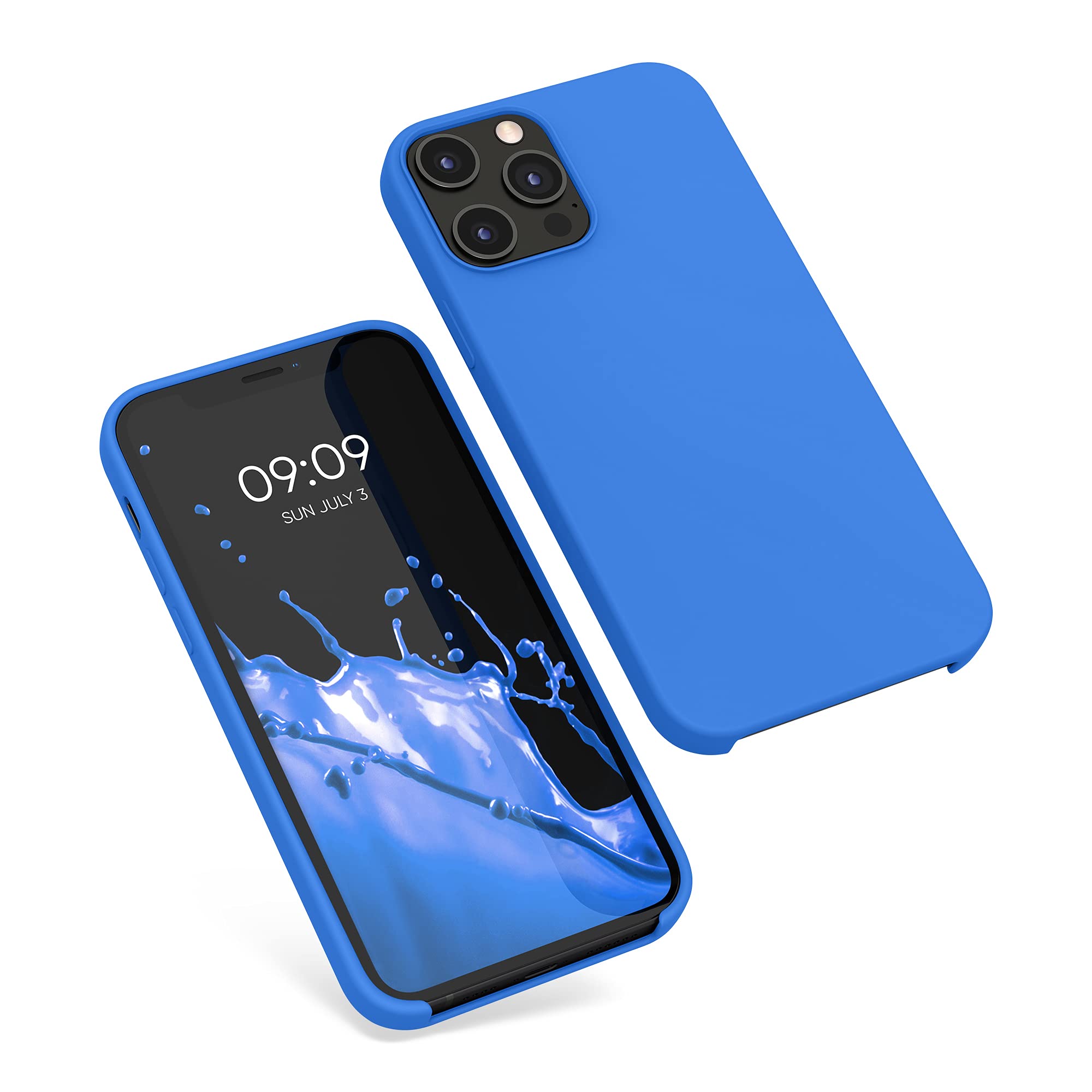 kwmobile Premium TPU Silicone Case for Apple iPhone 12 Pro Max - Soft Protective Phone Cover in Sea Breeze Color - Slim Fit Shockproof Case for Everyday Use, Work & Travel