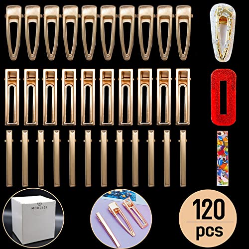 120PCS golden hair clip