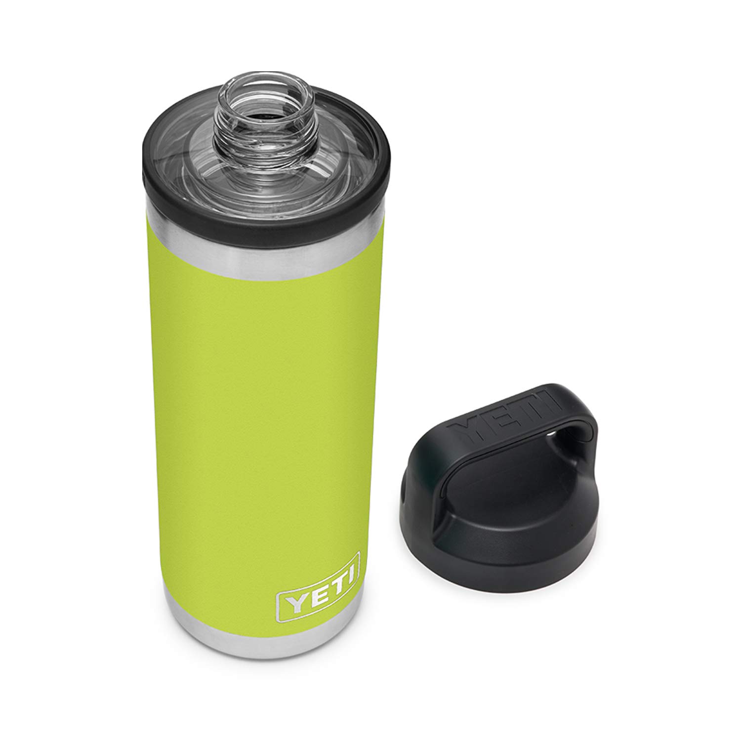 YETI Rambler 18 oz Vacuum Insulated Stainless Steel Water Bottle with Chug Cap - Chartreuse | Leakproof & Sweatproof | Perfect for Hiking, Gym & Outdoor Adventures