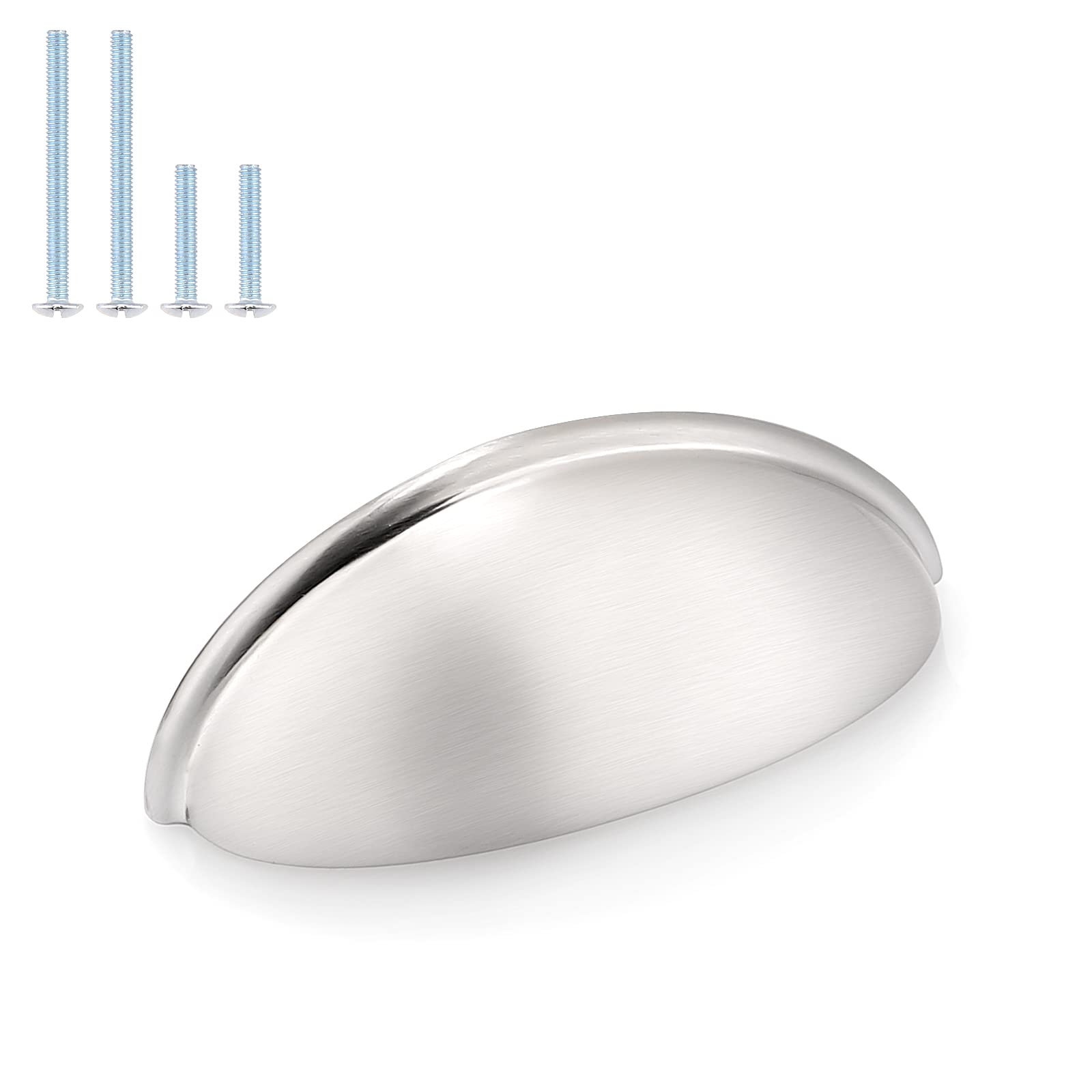 Probrico 30 Pack Satin Nickel Drawer Pulls - 3 Inch Hole Centers, Modern Cabinet Handles for Dressers, Kitchen Cabinets & Furniture Hardware | Perfect for Home Renovation & DIY Projects