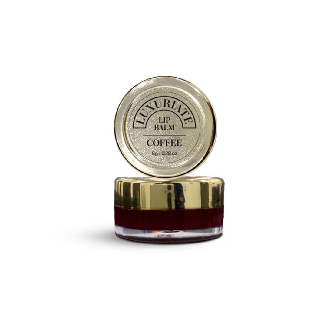 Organic LUXURIATE Coffee Lip Balm - Paraben & Sulfate Free Lip Gloss for Dry & Chapped Lips Care - 8g Moisturizing Lip Treatment for Men & Women - Perfect for Winter Skincare & Daily Hydration