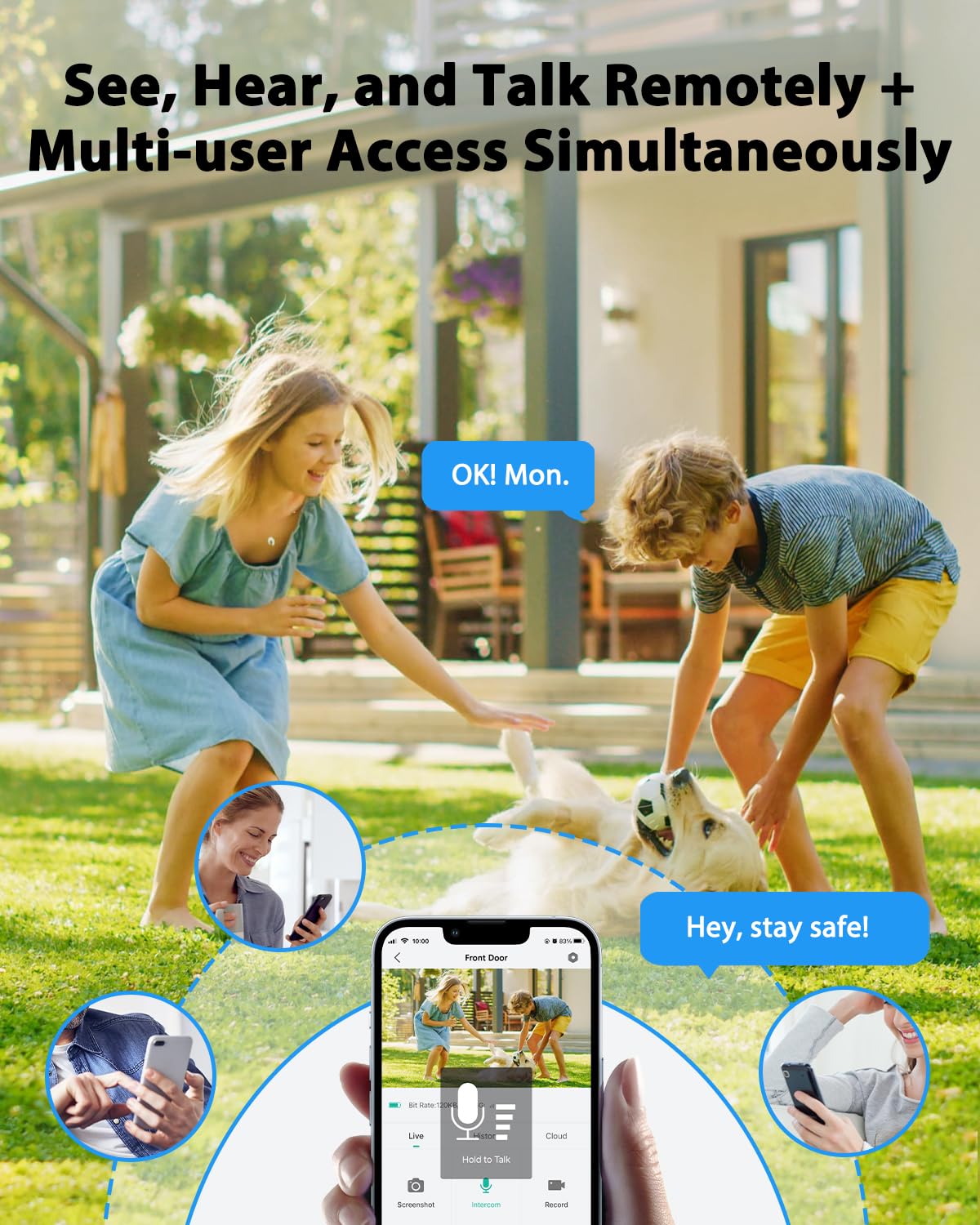 4MP QHD Wireless Solar Security Camera Outdoor - 360° View, 5W Solar Panel, 15000mAh Battery, 30m Color Night Vision, Smart Human Detection, 2-Way Talk, IP66 Weatherproof - Ideal for Home, Yard, and Business Surveillance