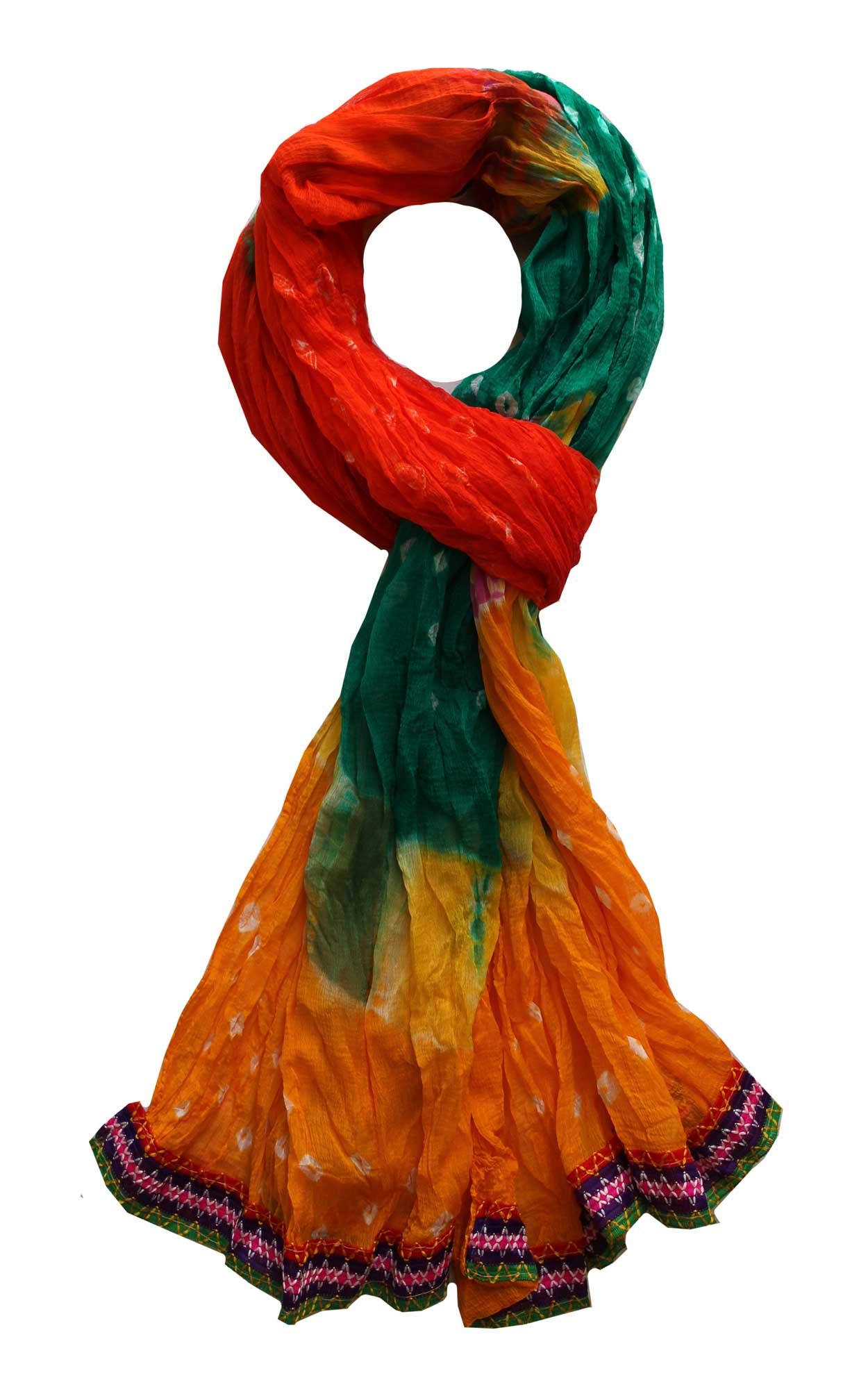 Wholesale Tie-Dye Cotton Scarves - Bandhani Dupatta Stoles for Women - Boho Fashion Accessories for Parties, Festivals & Everyday Wear
