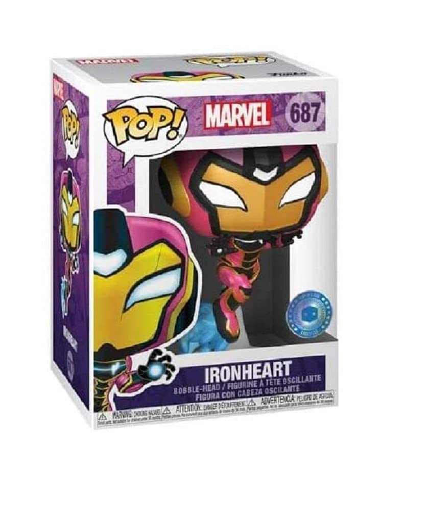 Funko Pop! Marvel Iron Man Ironheart #687 Exclusive Vinyl Collectible Figure with Pop Protector Case – Perfect for Display, Gifts & Marvel Collections